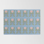 Blue Daisy Tile Rug Gallery Image 2