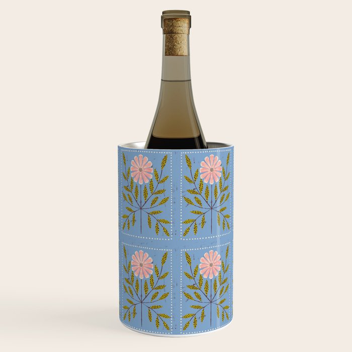 Blue Daisy Tile Wine Chiller Gallery Image 1