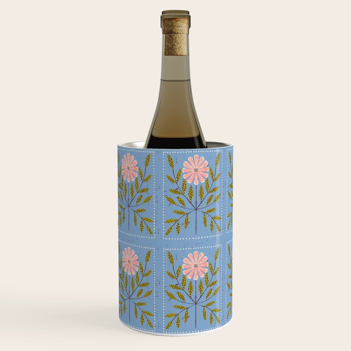 Blue Daisy Tile Wine Chiller Gallery Image 3