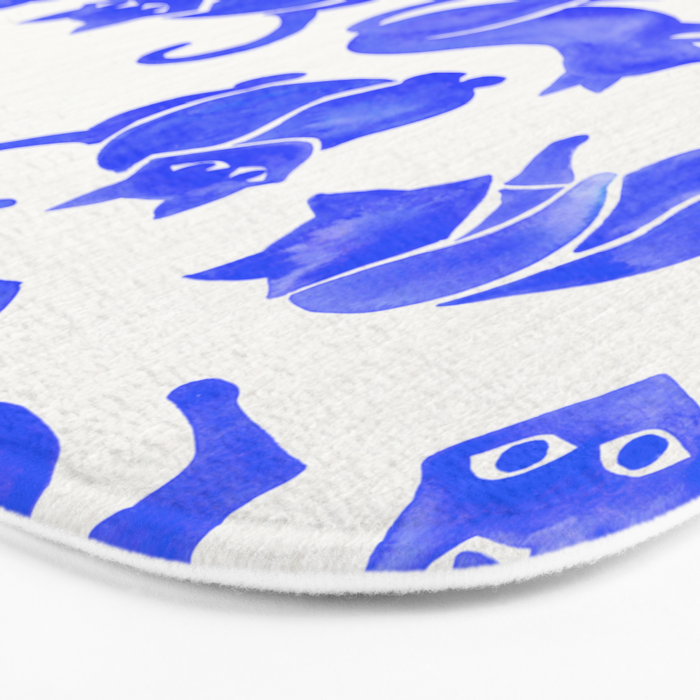Cat Positions - Blue Palette Bath Mat Gallery Image 3