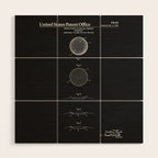 Golf Ball Patent - Black Wood Wall Art Gallery Image 1