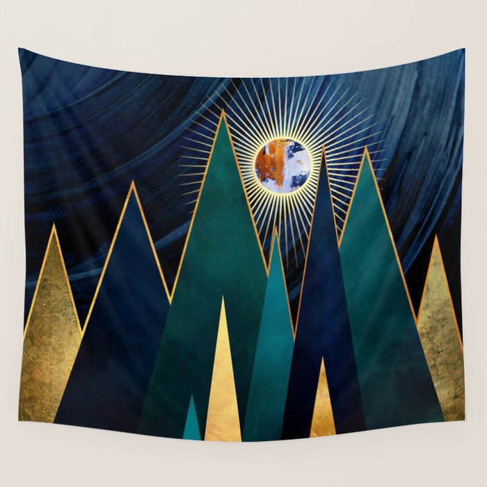 Metallic Peaks Wall Tapestry Gallery Image 1