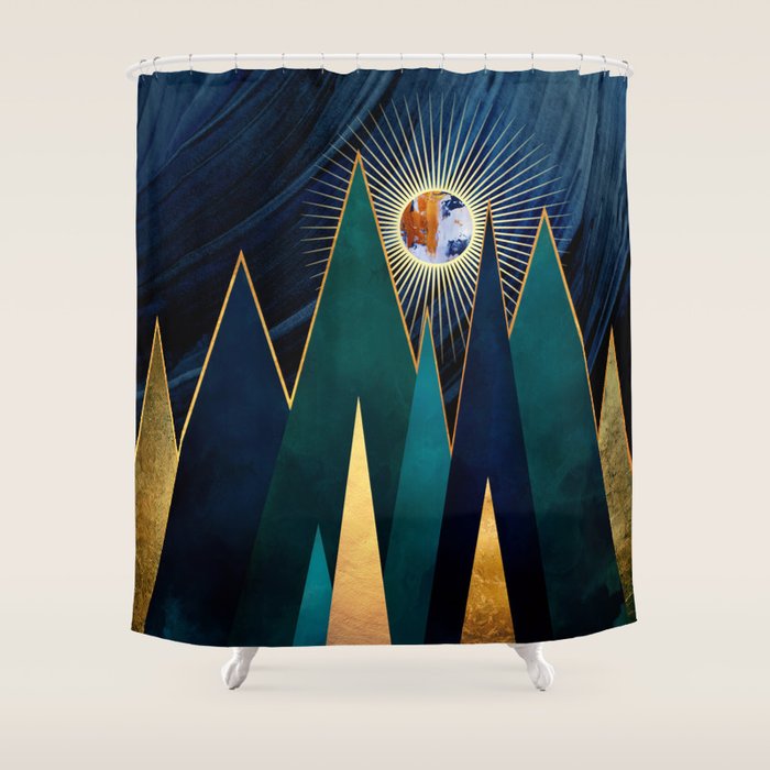 Metallic Peaks Shower Curtain Gallery Image 1