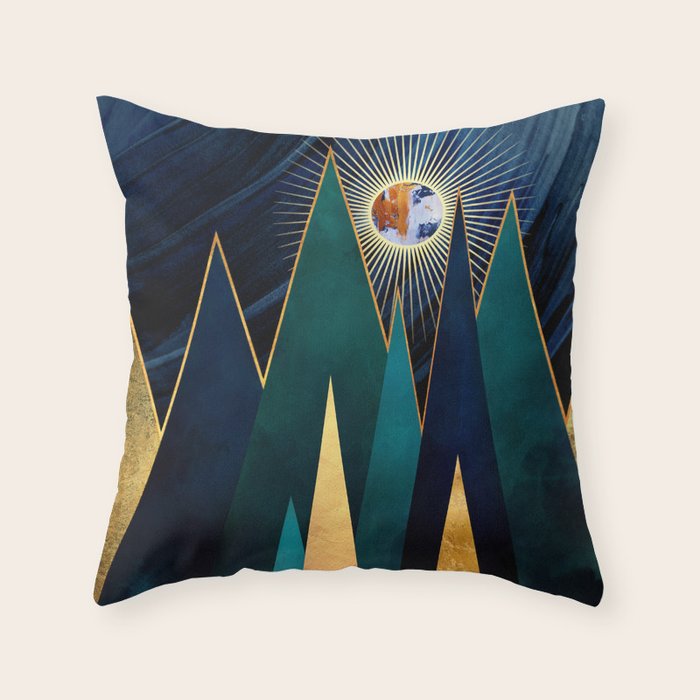 Metallic Peaks Throw Pillow Gallery Image 6