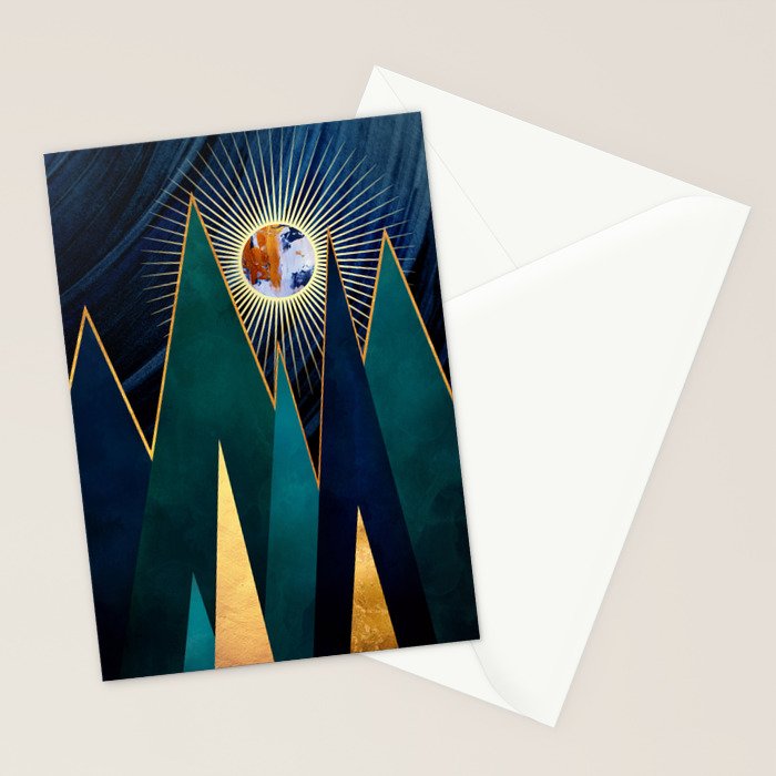 Metallic Peaks Stationery Card Gallery Image 2