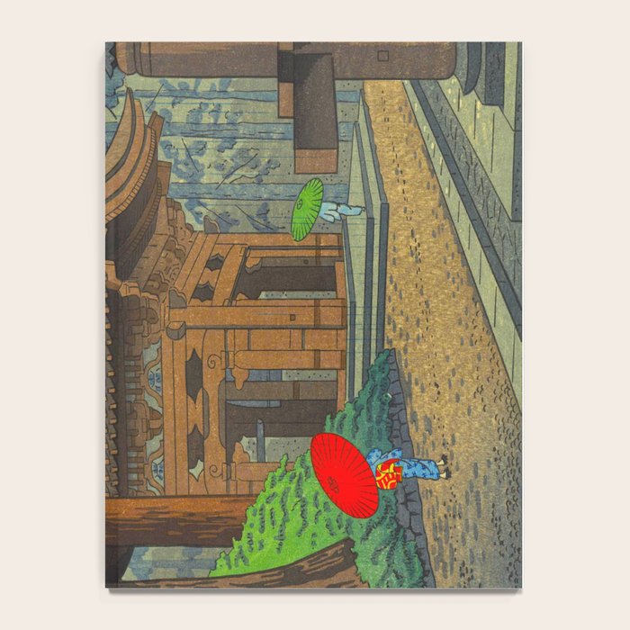 Asano Takeji Japanese Woodblock Print Vintage Mid Century Art Shinto Shrine Forest Notebook Gallery Image 4