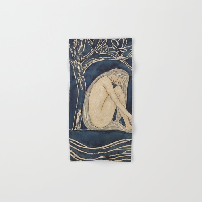 Girl sleeping under magnolia flowers Bath Towel Gallery Image 1