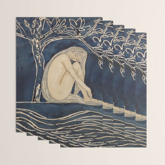 Girl sleeping under magnolia flowers Wrapping Paper Gallery Image 3