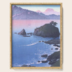 Vintage Japanese Woodblock Print Art - Kude Beach In Wakasa By Hasui Kawase Serving Tray Gallery Image 1