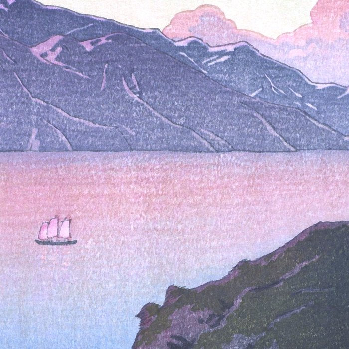 Vintage Japanese Woodblock Print Art - Kude Beach In Wakasa By Hasui Kawase Coffee Mug Gallery Image 2