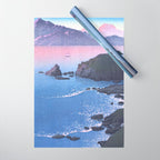 Vintage Japanese Woodblock Print Art - Kude Beach In Wakasa By Hasui Kawase Wrapping Paper Gallery Image 1