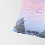 Vintage Japanese Woodblock Print Art - Kude Beach In Wakasa By Hasui Kawase Pillow Sham Gallery Image 4
