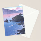 Vintage Japanese Woodblock Print Art - Kude Beach In Wakasa By Hasui Kawase Stationery Card Gallery Image 2