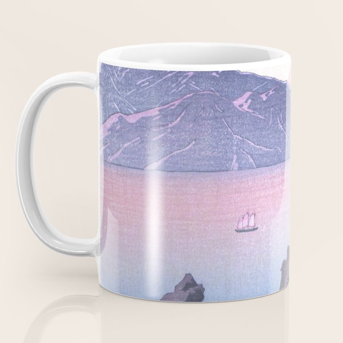 Vintage Japanese Woodblock Print Art - Kude Beach In Wakasa By Hasui Kawase Coffee Mug Gallery Image 3