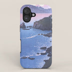Vintage Japanese Woodblock Print Art - Kude Beach In Wakasa By Hasui Kawase iPhone Case Gallery Image 1