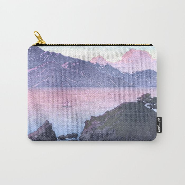 Vintage Japanese Woodblock Print Art - Kude Beach In Wakasa By Hasui Kawase Carry All Pouch Gallery Image 1