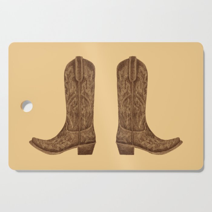 Brown Cowgirl Boot Cutting Board Gallery Image 1