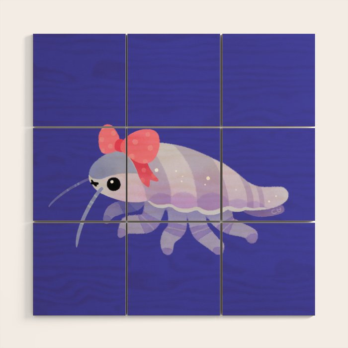 Ribbon giant isopod Wood Wall Art Gallery Image 1