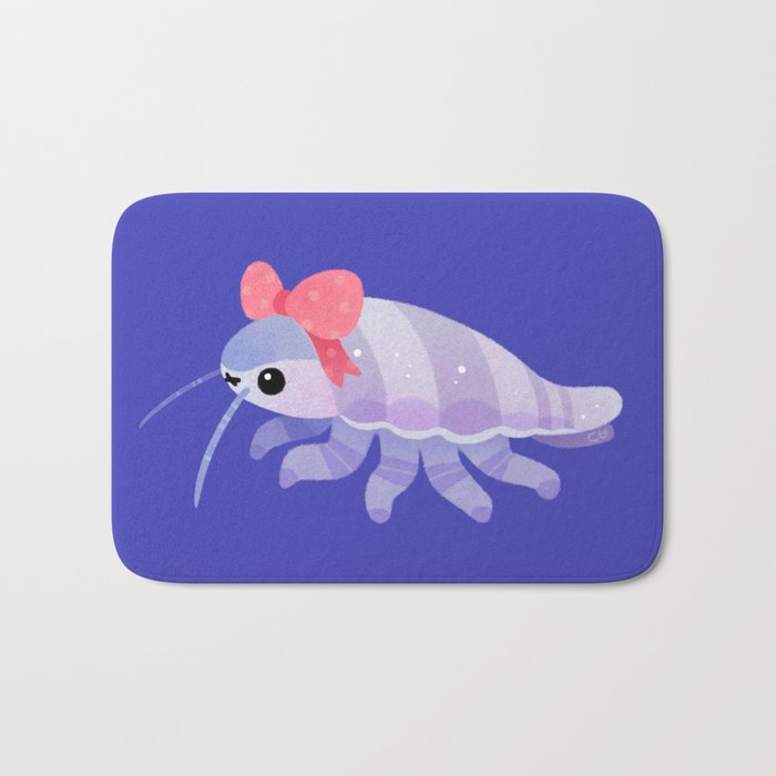 Ribbon giant isopod Bath Mat Gallery Image 1