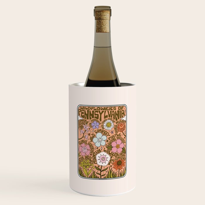 Pennsylvania Wildflowers Wine Chiller Gallery Image 1