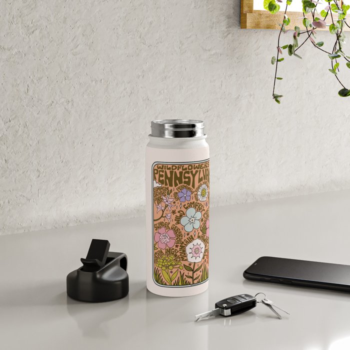 Pennsylvania Wildflowers Water Bottle Gallery Image 4