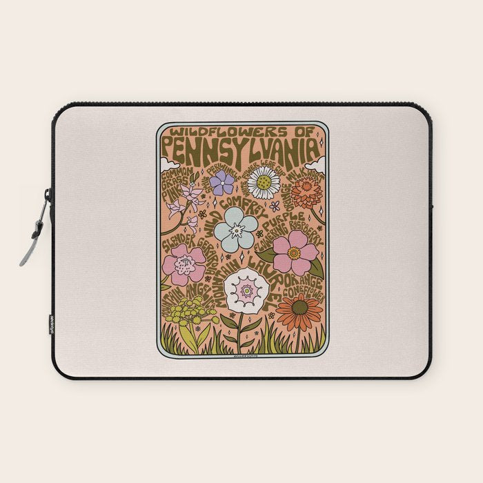 Pennsylvania Wildflowers Laptop Sleeve Gallery Image 1