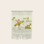 sleigh rides // surfing santa // retro surf art by surfy birdy Wall Hanging Gallery Image 1