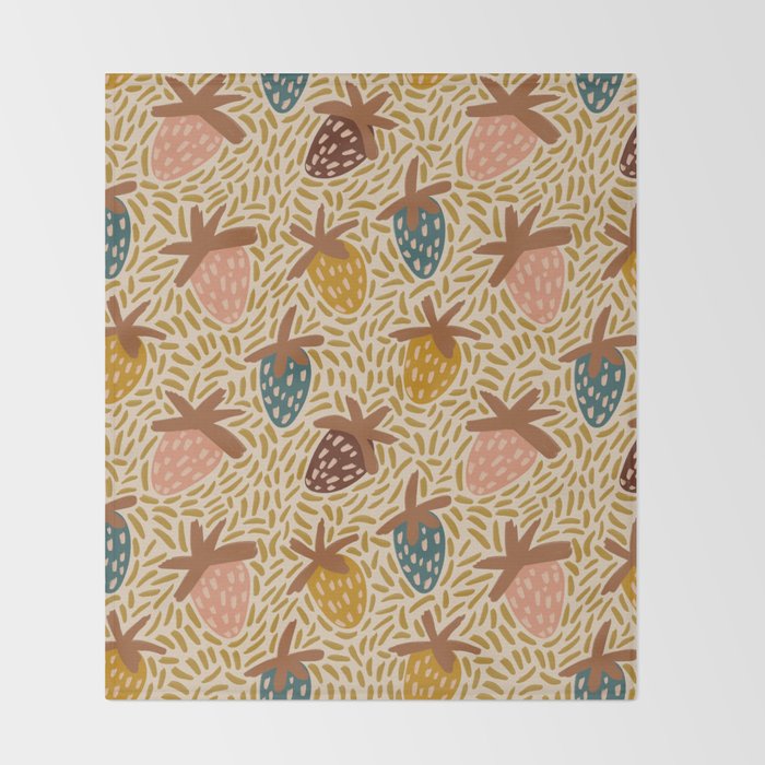 Strawberries Throw Blanket Gallery Image 2
