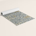 William Morris Vintage Snakeshead Blue Indigo Cumin Pattern Yoga Mat Gallery Image 2
