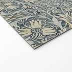William Morris Vintage Snakeshead Blue Indigo Cumin Pattern Welcome Mat Gallery Image 2