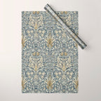 William Morris Vintage Snakeshead Blue Indigo Cumin Pattern Wrapping Paper Gallery Image 1