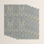 William Morris Vintage Snakeshead Blue Indigo Cumin Pattern Wrapping Paper Gallery Image 3