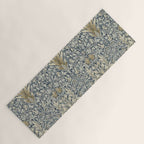 William Morris Vintage Snakeshead Blue Indigo Cumin Pattern Yoga Mat Gallery Image 1