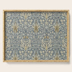 William Morris Vintage Snakeshead Blue Indigo Cumin Pattern Serving Tray Gallery Image 1