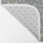 William Morris Vintage Snakeshead Blue Indigo Cumin Pattern Bath Mat Gallery Image 2