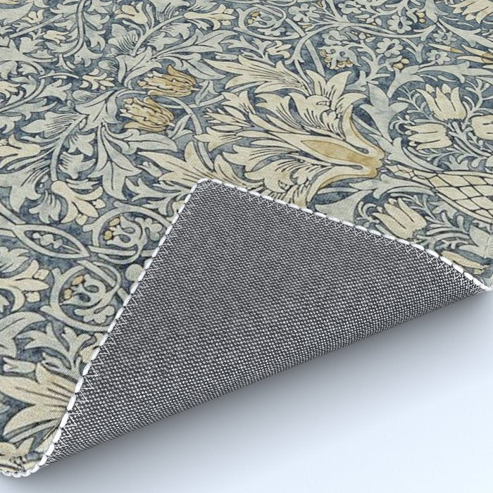 William Morris Vintage Snakeshead Blue Indigo Cumin Pattern Rug Gallery Image 4