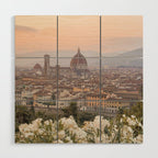 Il Duomo At Sunset Photo | Florence City View In Pastel Colors Art Print | Tuscany, Italy Travel Photography Wood Wall Art Gallery Image 1