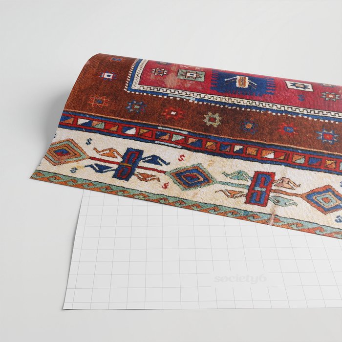 Kurdish  Antique Cihanbeyli  Tribal Rug Print Wrapping Paper Gallery Image 2