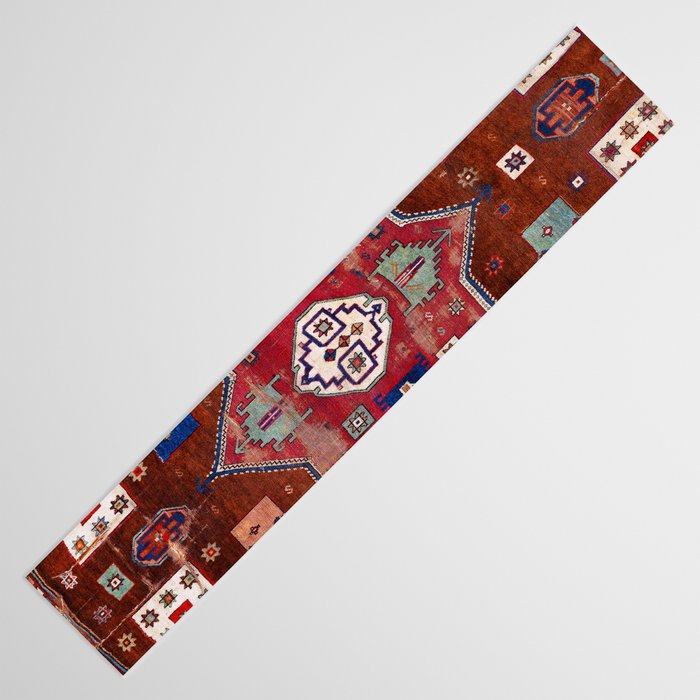 Kurdish  Antique Cihanbeyli  Tribal Rug Print Table Runner Gallery Image 3
