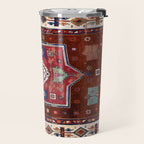 Kurdish  Antique Cihanbeyli  Tribal Rug Print Travel Mug Gallery Image 2