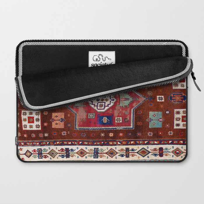 Kurdish  Antique Cihanbeyli  Tribal Rug Print Laptop Sleeve Gallery Image 2