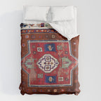 Kurdish  Antique Cihanbeyli  Tribal Rug Print Duvet Cover Gallery Image 6