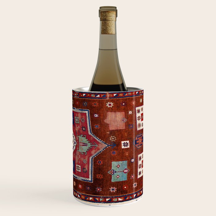 Kurdish  Antique Cihanbeyli  Tribal Rug Print Wine Chiller Gallery Image 3