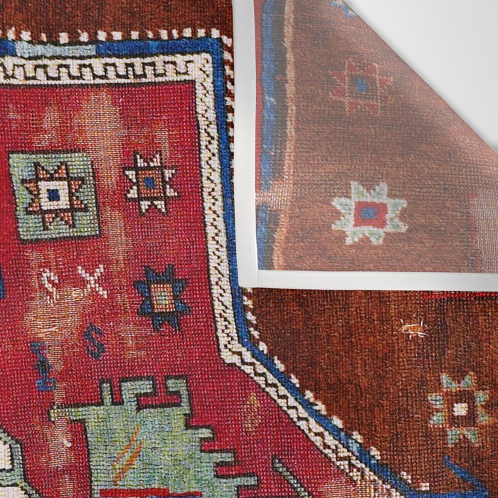 Kurdish  Antique Cihanbeyli  Tribal Rug Print Wall Tapestry Gallery Image 3