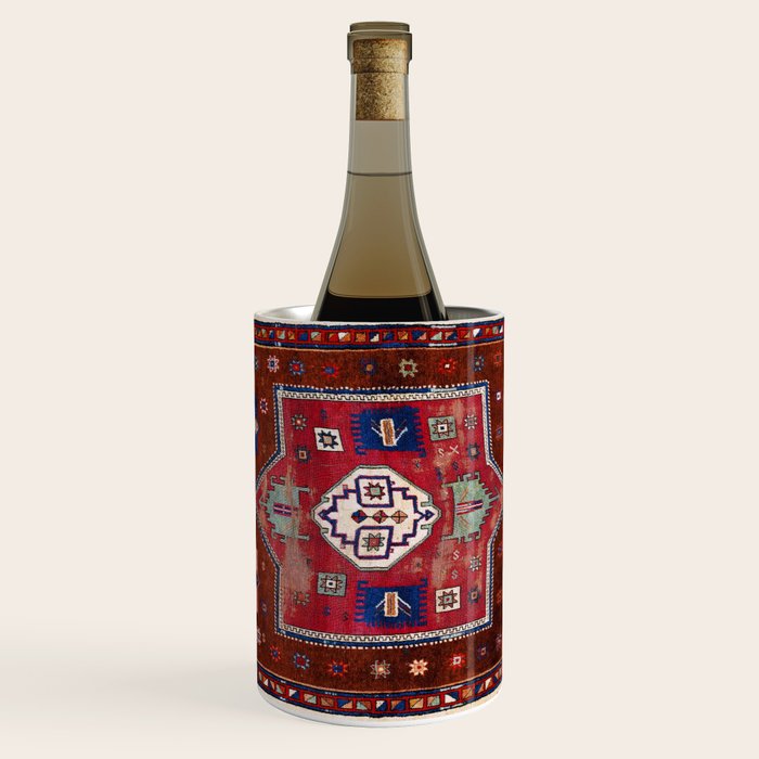Kurdish  Antique Cihanbeyli  Tribal Rug Print Wine Chiller Gallery Image 1