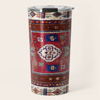Kurdish  Antique Cihanbeyli  Tribal Rug Print Travel Mug Gallery Image 1
