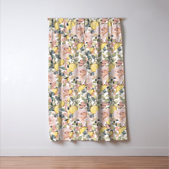 Pineapple wedges on rose bushes P Window Curtain Gallery Image 3