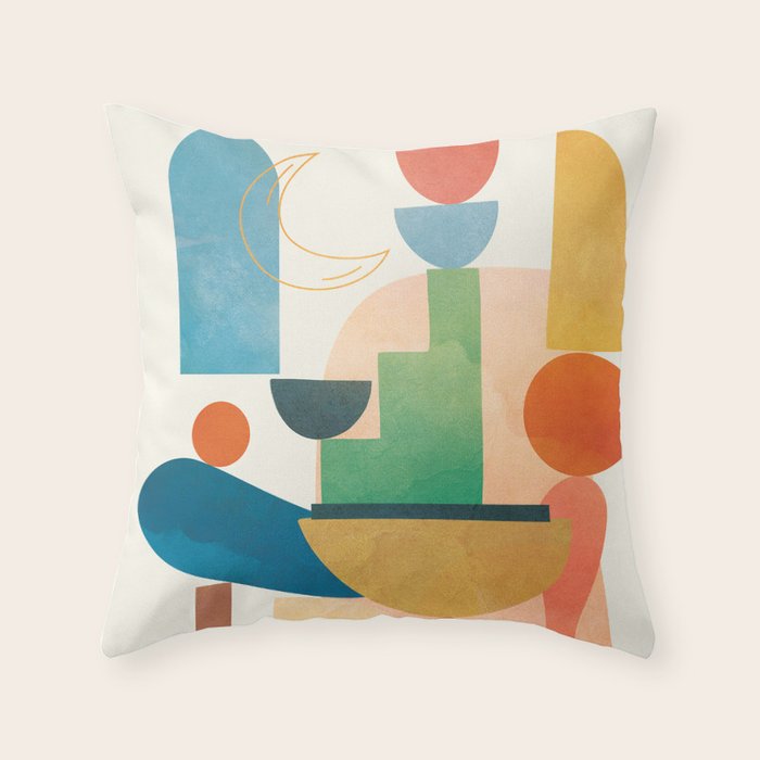 Modern Abstract Art 80 Throw Pillow Gallery Image 1