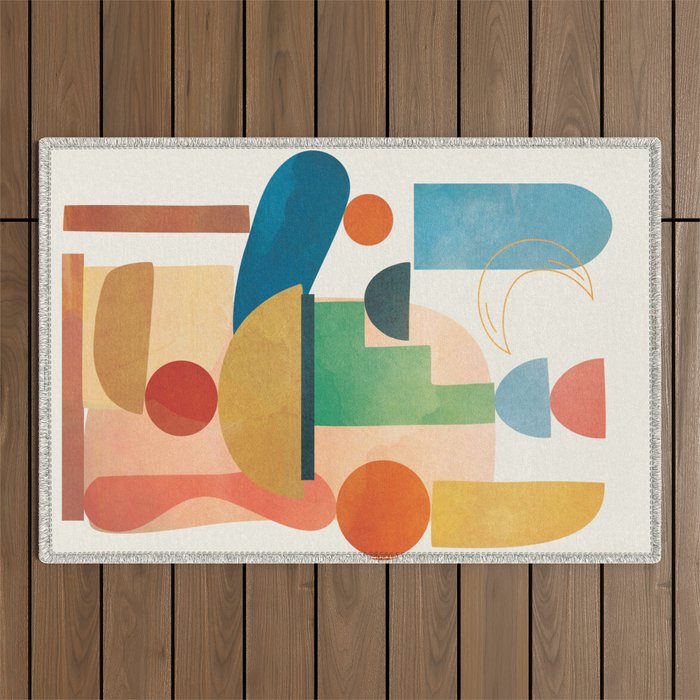 Modern Abstract Art 80 Outdoor Rug Gallery Image 1
