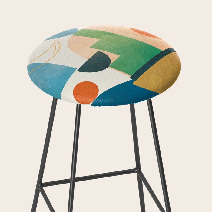 Modern Abstract Art 80 Stool Gallery Image 2